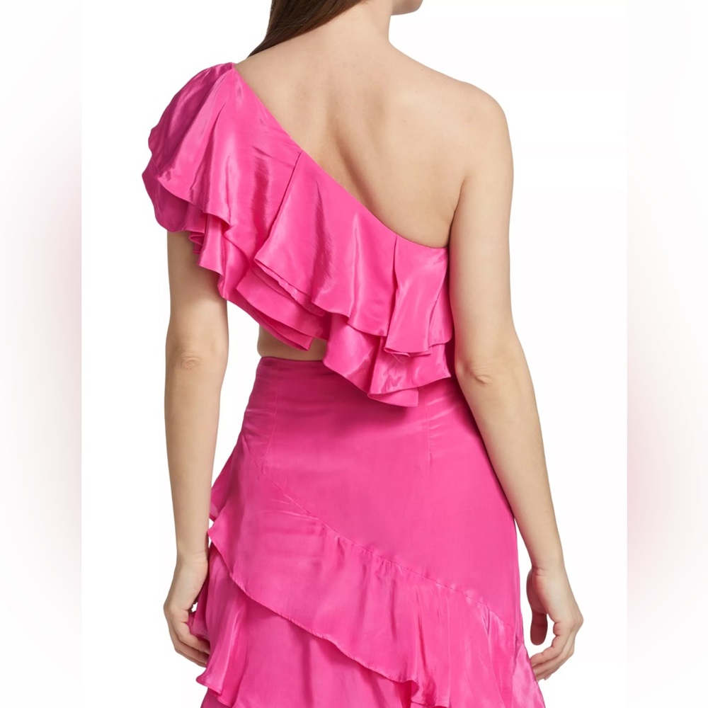 NWT FARM Rio [2-Pc] Marocaine Asymmetric Ruffle Skirt &  Ruffle Top - Picture 5 of 12